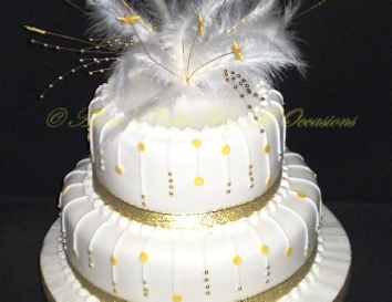Golden Wedding Anniversary Cake, Celebration Cakes, Sudbury, Suffolk, Colchester, Halstead, Coggeshall, Essex Wedding Cake maker