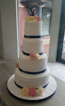 4 Tier Sugar Lace, fondant Flowers wedding cake, Anne's Cakes For All Occasions, Sudbury Suffolk, Essex,Norfolk